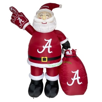 7ft Inflatable NCAA University of Alabama Crimson Tide Santa Claus Picture