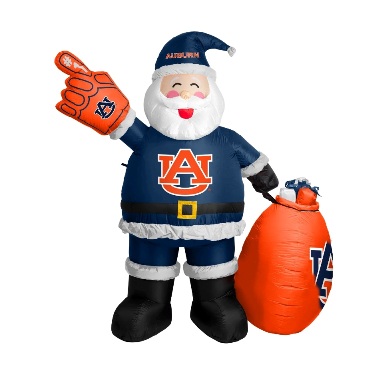 7ft Inflatable NFL Auburn University Tigers Santa Claus Picture