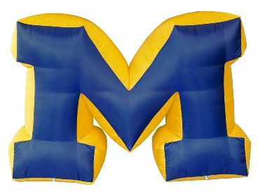 7ft Inflatable NCAA Michigan Wolverine Big "M" Logo Picture