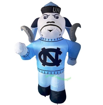 7ft Inflatable NCAA North Carolina Tarheels Rameses Mascot Picture