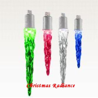   Gemmy 12 LED Icicle Color Changing Light Show String of Lights  