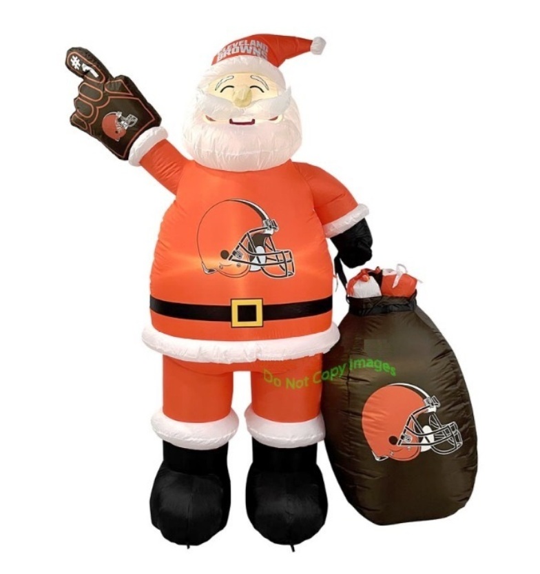 7' NFL Kansas City Chiefs Santa Claus by Gemmy Inflatables